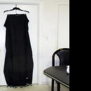 Scarf - Black Large Scarf Pashmina/Silk